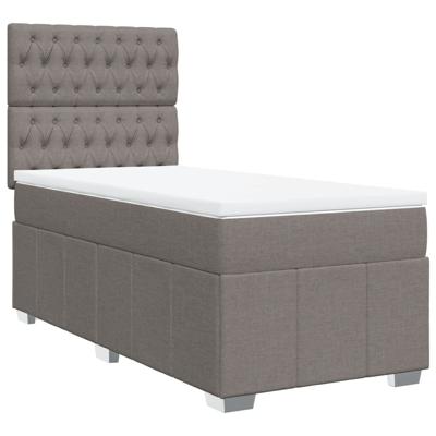 Boxspring met matras stof taupe 100x200 cm