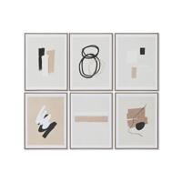 Schilderij Home ESPRIT Bruin Beige Modern Stads 60 x 4 x 80 cm (6 Stuks) - thumbnail