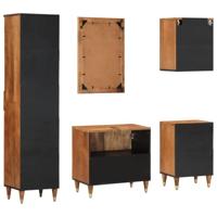 5-delige Badkamermeubelset massief mangohout - thumbnail