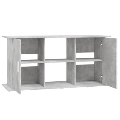 Aquariumstandaard 121x41x58 cm bewerkt hout betongrijs - thumbnail