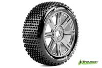 Louise B-HORNET Soft banden op black chrome spaakvelgen voor 1/8 buggy - thumbnail