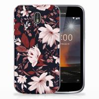 Smartphone hoesje Nokia 1 Watercolor Flowers - thumbnail