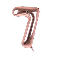 Cijfer Ballon '7' Rosé (100CM) - thumbnail
