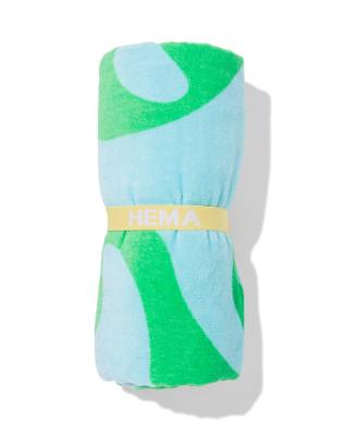 HEMA Kinderstrandlaken 80x140cm velours bloemen (multicolor)