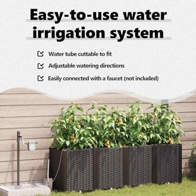 VidaXL Tuin bloempot 4 pcs bruin staal VidaXL Tuin bloempot 4 pcs bruin staal