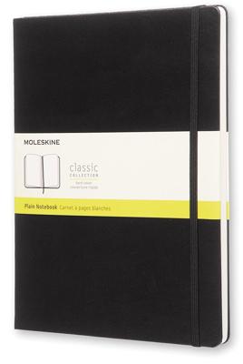 Notitieboek Moleskine XL 190x250mm blanco hard cover zwart