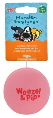 Hondenspeelgoed bal latex pip 7.5cm roze