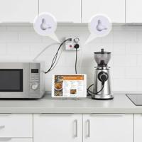 Maclean stekkerdoos, verlengkabel 2 stopcontacten + 3xUSB, 110-240V AC 50/60Hz, 2,1A max 2500W, 1,5m, wit, MCE387 W - thumbnail