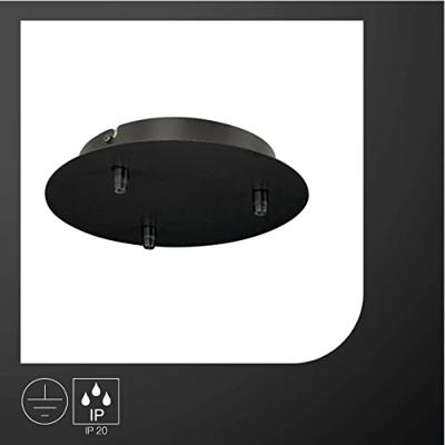 FITU drievoudig rozet zwart plafond FITU drievoudig rozet zwart plafond
