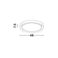 Lyora PlafonniereTroy zwart Ø 46cm - 9053592 - thumbnail