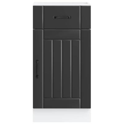 Keuken onderkast Lucca bewerkt hout zwart Keuken onderkast Lucca bewerkt hout zwart