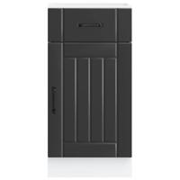 Keuken onderkast Lucca bewerkt hout zwart - thumbnail