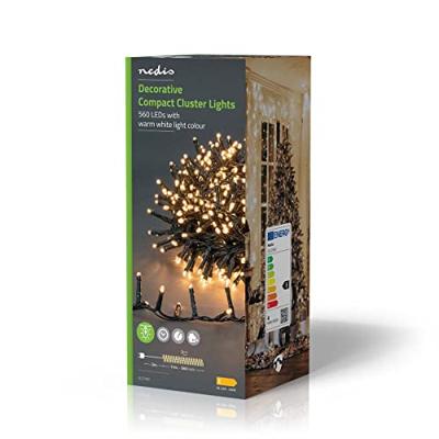 Nedis CLCS576 Decoratieve Verlichting Cluster 576 Led&apos;s Warm Wit 4.20 M Licht Effecten: 7 Binnen & Buiten Netvoeding