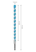 Bosch Accessoires Universeelboor | HEX-9 | MultiConstruction | 12x200x250 mm - 2608902358 - thumbnail