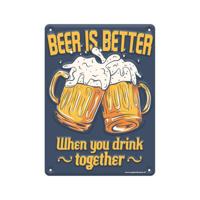 Tekstbord metaal - Beer is better - thumbnail