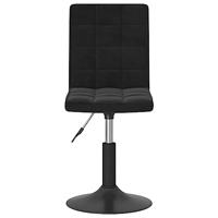 Eetkamerstoelen draaibaar 4 st fluweel zwart - thumbnail