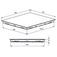 BEKO HIC 64403 T 4-pits glaskeramische kookplaat - thumbnail