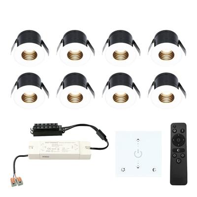 Set van 8 Betty LED Mini Inbouwspots met Trafo en Muurdimmer - 12 Volt 3 Watt 140 lumen - Dimbaar - Plat 37mm - 2700K - IP44 waterdicht - Wit Set van 8 Betty LED Mini Inbouwspots met Trafo en Muurdimmer - 12 Volt 3 Watt 140 lumen - Dimbaar - Plat 37mm - 2700K - IP44 waterdicht - Wit