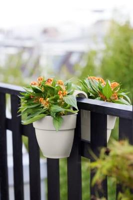 Elho vibia Campana flower twin 21 cm Zijdewit - thumbnail