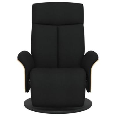 Fauteuil verstelbaar met voetensteun stof zwart Fauteuil verstelbaar met voetensteun stof zwart