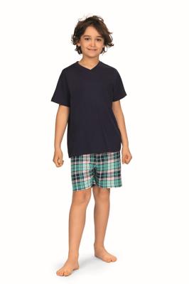 Jongens shortama donker blauw