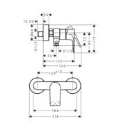 Douchemengkraan HansGrohe Rebris E Eengreeps Chroom - thumbnail