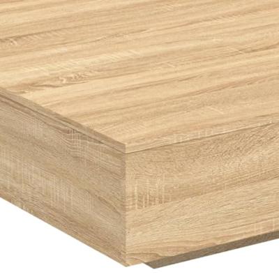 Salontafel 100x100x31 cm bewerkt hout sonoma eikenkleurig