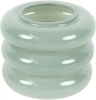 Countryfield theelichthouder glas mina 10x8cm grijs