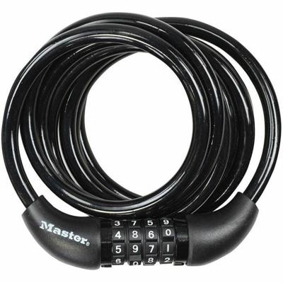 Fietsslot - MASTER LOCK - 8221EURDPRO - 1,8m gedraaide kabel - Programmeerbare combinatie - thumbnail