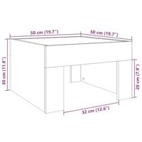 Salontafel met Infinity LED 50x50x30 cm sonoma eikenkleurig - thumbnail
