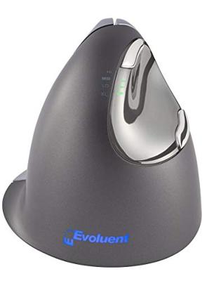 Evoluent Vertical Mouse 4 VM4L Linkshandigen Ergonomische muis Optisch Ergonomisch Grijs, Zilver