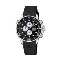 Deep Blue Master 1000 M1KCHRBLKSILSTRP | Chronograph quartz diver Black - thumbnail