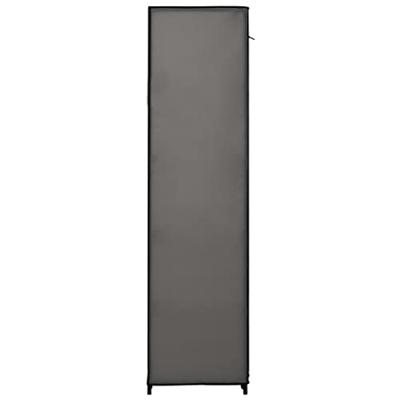 VidaXL Kledingkast met vakken en stangen 150x45x176 cm stof grijs