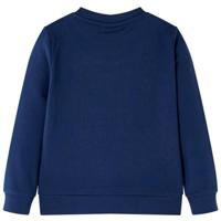 Kindertrui met eekhoorns van pailletten 140 marineblauw - thumbnail