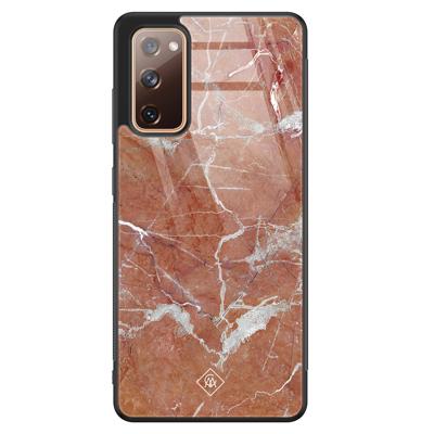 Samsung Galaxy S20 FE glazen hardcase - Marble sunkissed Samsung Galaxy S20 FE glazen hardcase - Marble sunkissed