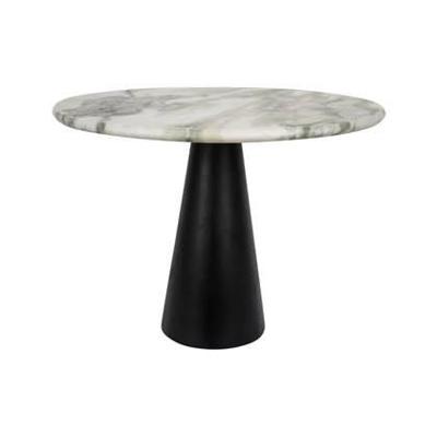 Leitmotiv [DL] Table Force Wide Marble Himalayan Green, Black Mango Wood Base