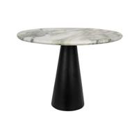 Leitmotiv [DL] Table Force Wide Marble Himalayan Green, Black Mango Wood Base - thumbnail