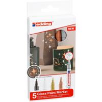 Edding Glanzlackmarker 4-751-5-999 Lakmarker Zwart, Wit, Goud, Zilver, Koper 2 mm, 4 mm - thumbnail