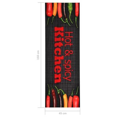 VidaXL Keukenmat wasbaar hot&spicy 45x150 cm VidaXL Keukenmat wasbaar hot&spicy 45x150 cm