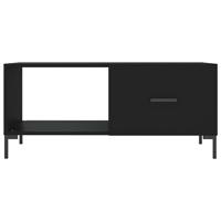 Salontafel 90x50x40 cm bewerkt hout zwart - thumbnail