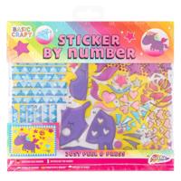 Grafix Stickeren op nummer - eenhoorn - thumbnail