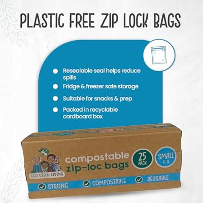 Eco Green Living Composteerbare hersluitbare bewaarzakjes 0,5 liter - 15 stuks