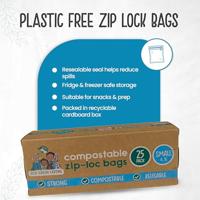 Eco Green Living Composteerbare hersluitbare bewaarzakjes 0,5 liter - 15 stuks - thumbnail