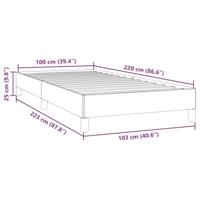 Bedframe zonder matras 100x220 cm fluweel donkergroen - thumbnail