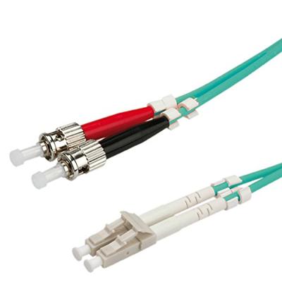 VALUE F.O. kabel 50/125µm OM3, LC/ST, LSOH, turkoois, 0,5 m
