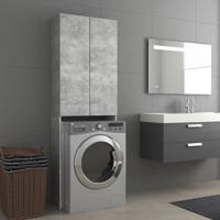 Wasmachinekast 64x25,5x190 cm betongrijs - thumbnail
