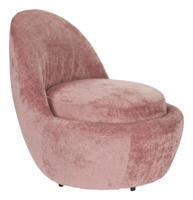 ZILT Fauteuil 'Jenee' Chenille, kleur Roze - thumbnail
