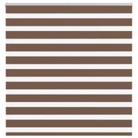 VidaXL Zebra rolgordijn 150x100 cm stofbreedte 145,9cm polyester bruin - thumbnail