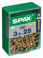 Schroefdoos SPAX Yellox Hout Platte kop 100 Onderdelen (3,5 x 25 mm) - thumbnail