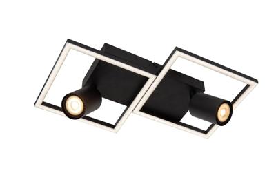 Lucide ARIANNE - Plafonnière - LED - 2xGeïntegreerde LED - 2xGU10 - CCT - Zwart